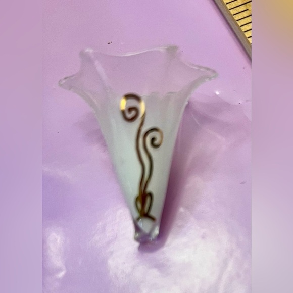 Schmid Bros Porcelain Angel Holding vase etched in gold Christmas Holiday Gift - Picture 5 of 12